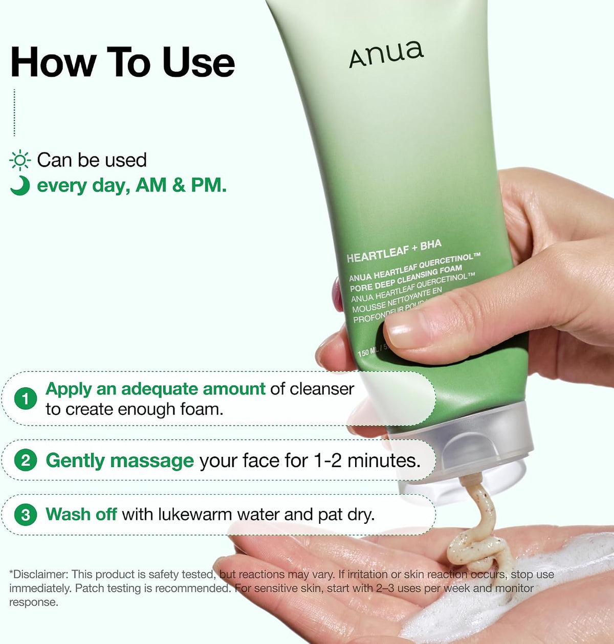 Anua Heartleaf Quercetinol Pore Deep Cleansing Foam 150ml - view 6
