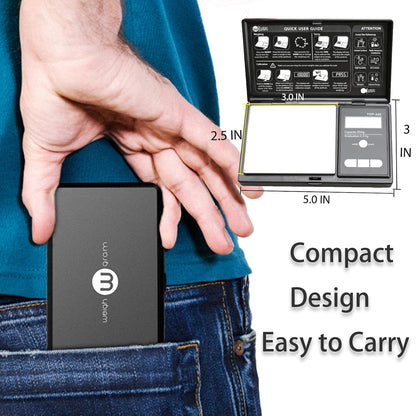 Weigh Gram Digital Pocket Scale 200g x 0.01g with Calibration Weight - view 2