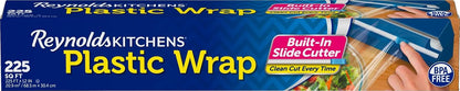 Reynolds Kitchens Quick Cut Plastic Wrap with Slide Cutter, 225 sq ft