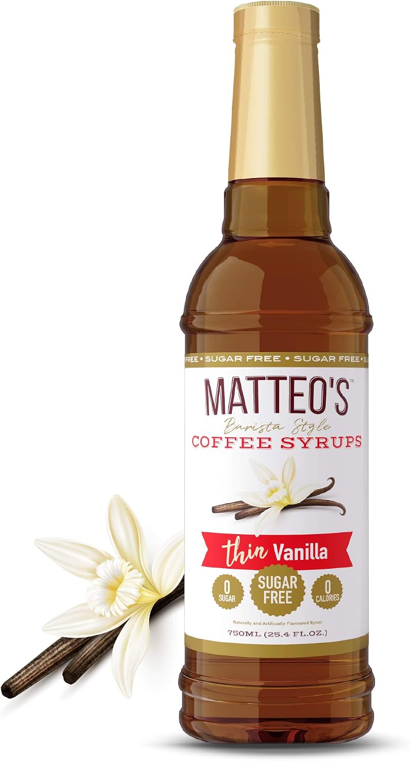 Matteo's Sugar Free Coffee Syrup, Vanilla, 25.4 oz — product view