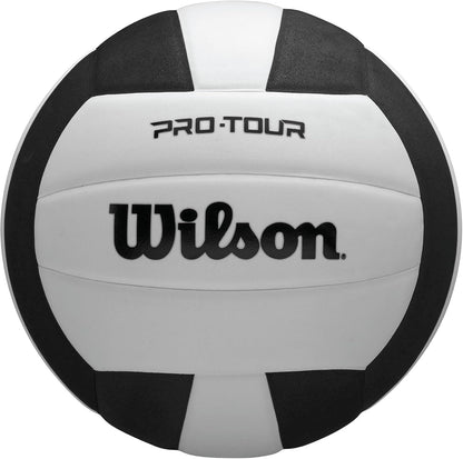 Wilson Pro Tour Indoor Volleyball, Black/White, Official Size