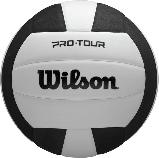Wilson Pro Tour Indoor Volleyball, Black/White, Official Size