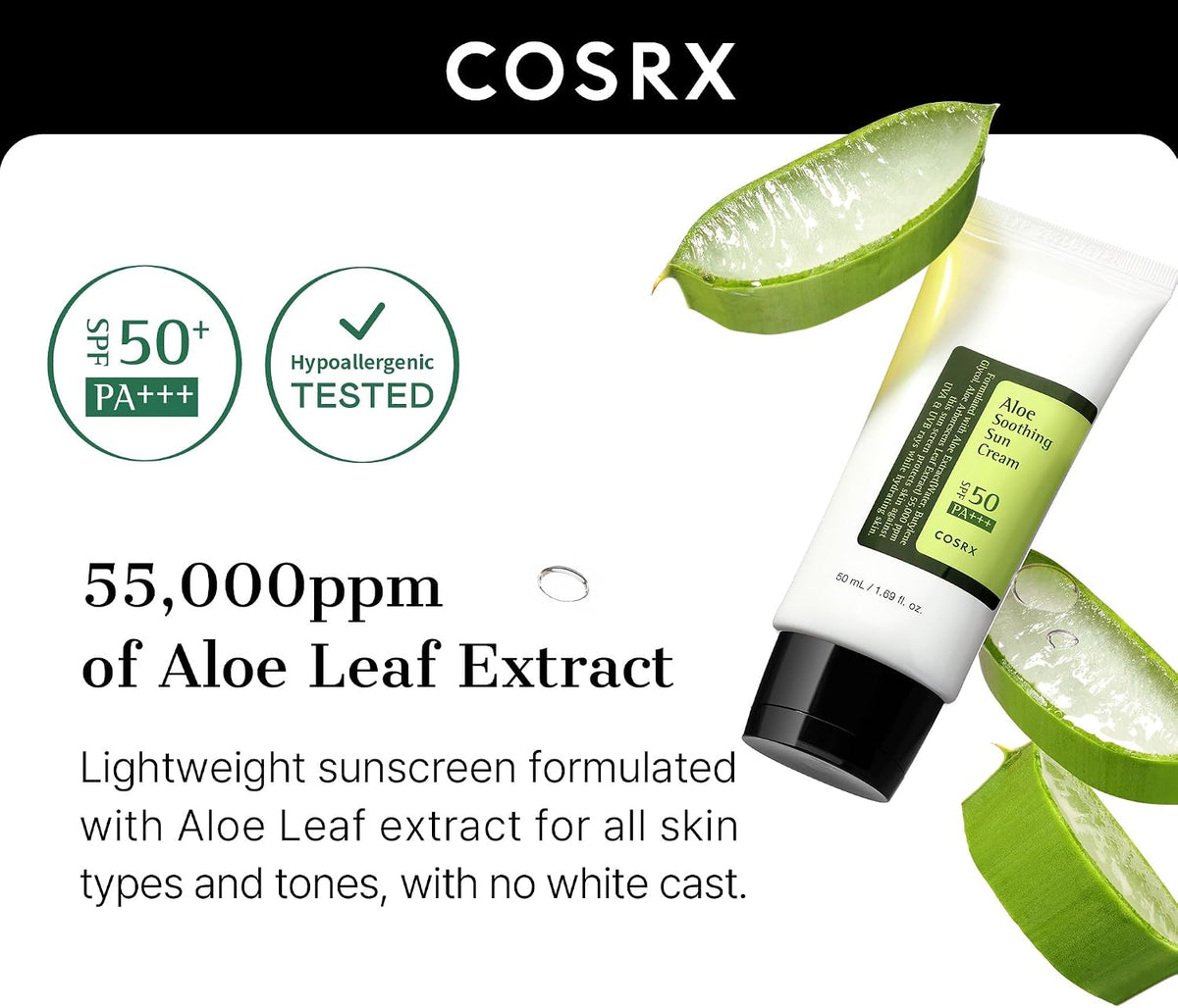 COSRX Aloe Soothing Sun Cream SPF 50+ PA+++ - view 3