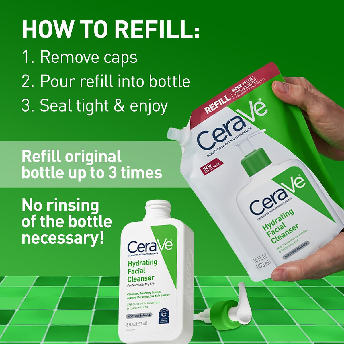 CeraVe Hydrating Cleanser with Hyaluronic Acid 16 oz - view 3
