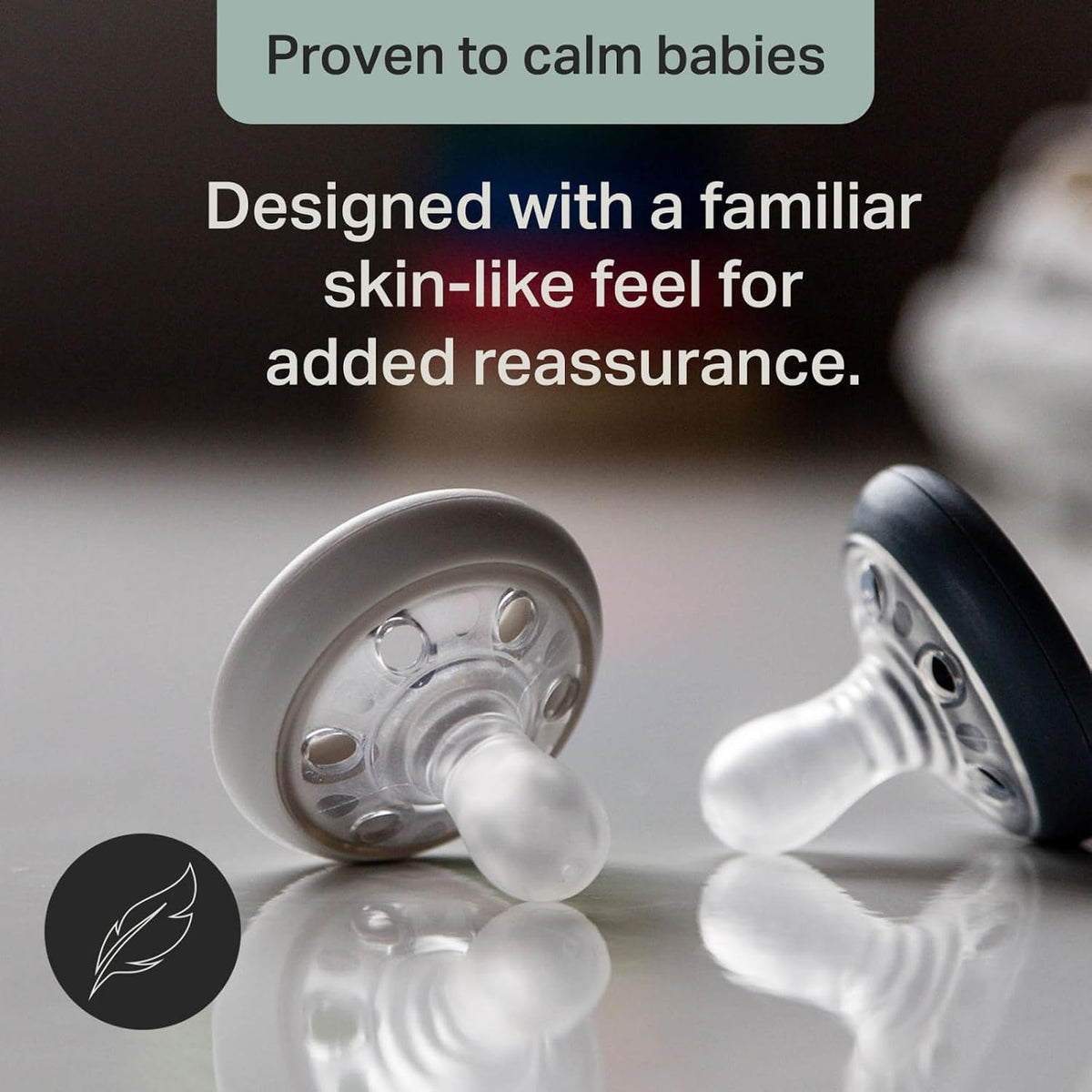 Tommee Tippee Breast-Like Dummies, 0-6 Months, Pack of 4, Pastel/Blue/Black - view 5