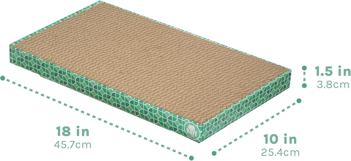 Kitty City XL Cat Scratcher Pads, Corrugated Cardboard, 10 x 18 Inch, Pack of 3 - view 6