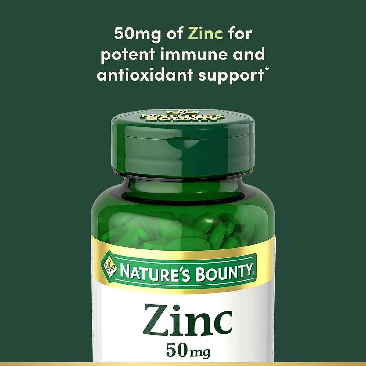 Nature's Bounty Zinc 50 mg Caplets, 250 Count - view 3