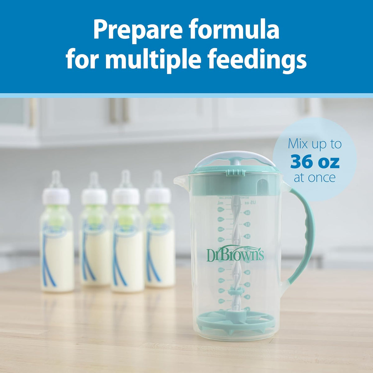 Dr. Brown's Baby Formula Mixing Pitcher, Olive - view 3