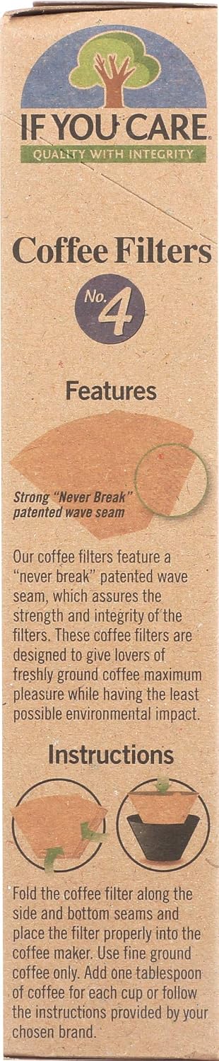 If You Care No. 4 Cone Unbleached Coffee Filters, 100 Count - view 4