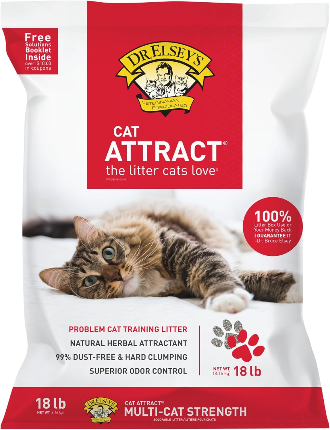 Dr. Elsey's Cat Attract Clumping Clay Cat Litter, 18 lb — product view