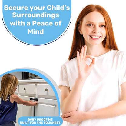 Baby Proof Me Child Safety Cabinet Latches, Black, 6 Count - view 6