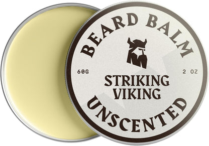 Striking Viking Beard Balm for Men, Unscented, 2 oz