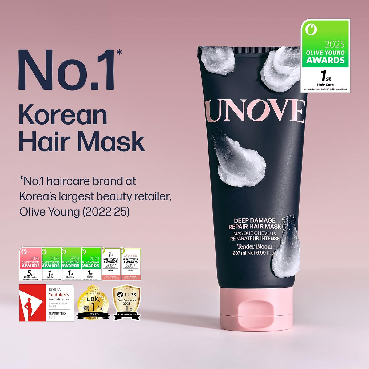 UNOVE Deep Damage Hair Treatment Mask EX 320ml (10.82 fl oz) - view 2