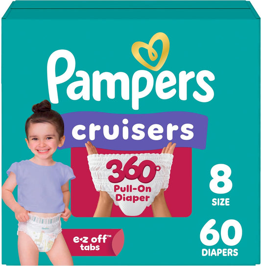 Pampers Cruisers 360 Pull-On Nappies, Size 8, 60 Count