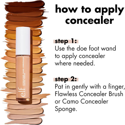 e.l.f. Hydrating Camo Concealer - Light Peach, 0.203 fl oz (6 ml) - view 6