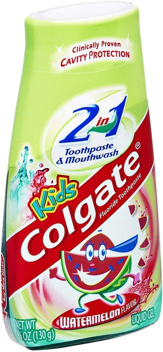 Colgate Kids Liquid Gel Fluoride Toothpaste, Watermelon, 4.6 oz