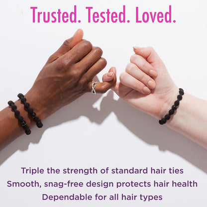 Goody Ouchless Forever Hair Elastics, Black - 10 Count - view 5