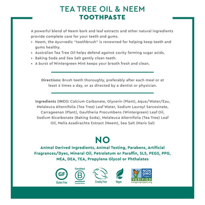 Desert Essence Natural Tea Tree Oil and Neem Toothpaste 6.25 oz (176 g) - view 4