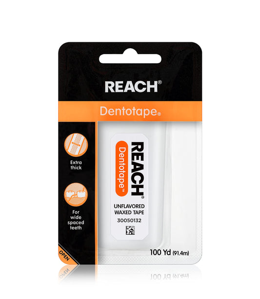 Reach Dentotape Waxed Dental Floss, Unflavoured, 100 Yards (91 m)