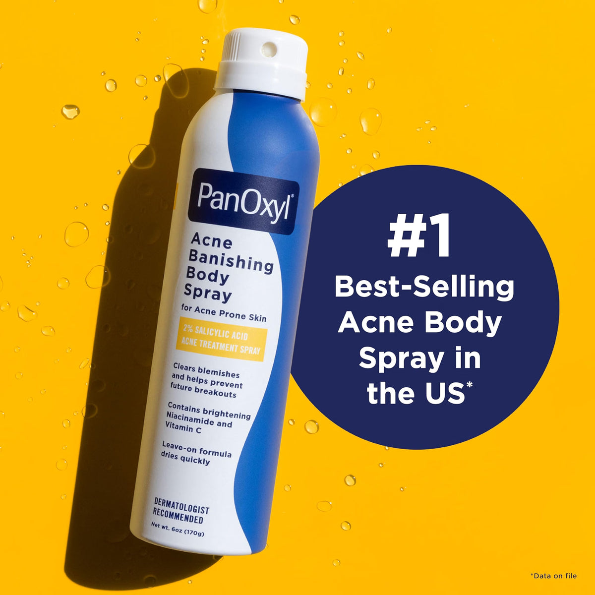 PanOxyl Acne Banishing Body Spray 2% Salicylic Acid 6 oz (170 g)