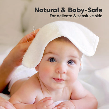 KeaBabies 6-Pack Baby Washcloths, White, 10 x 10 Inch (25 x 25 cm) - view 5