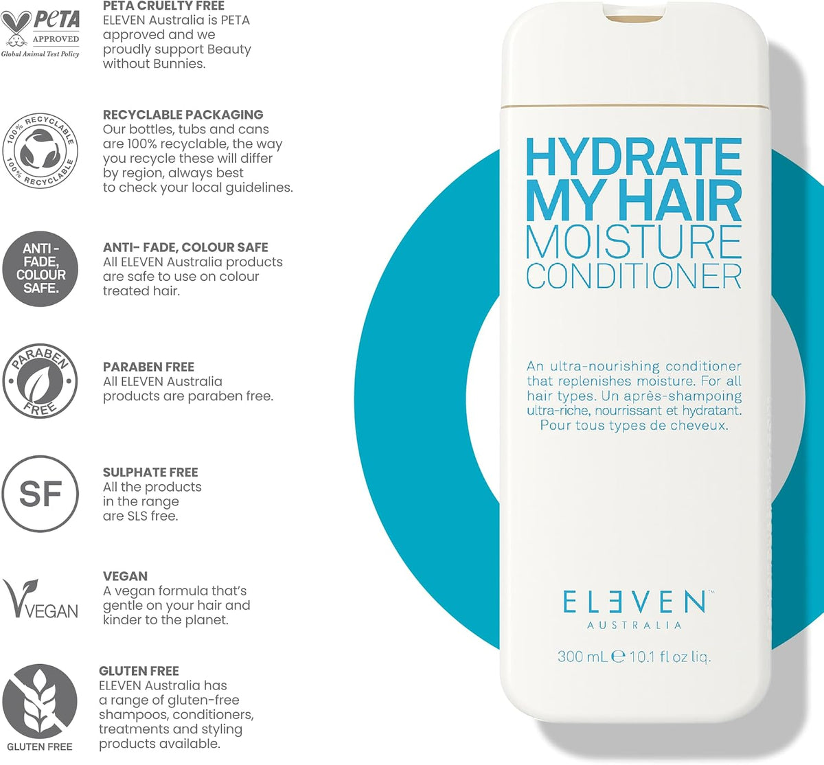 Eleven Australia Hydrate My Hair Moisture Conditioner 10.1 fl oz - view 5