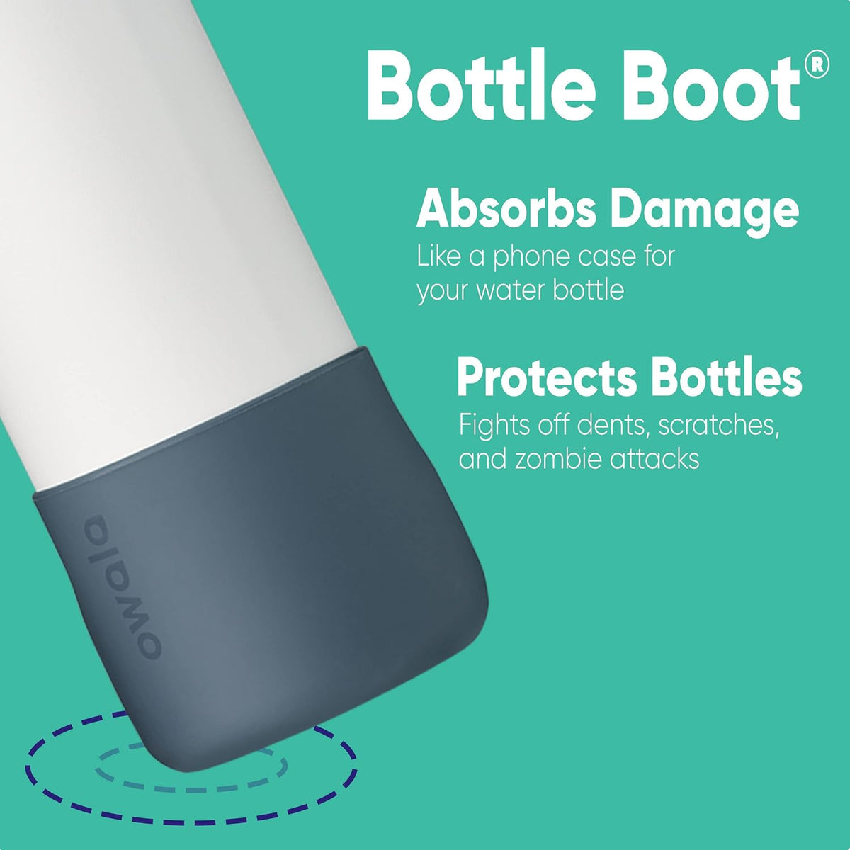 Owala Silicone Water Bottle Boot for 32 oz Bottles, Blue - view 2