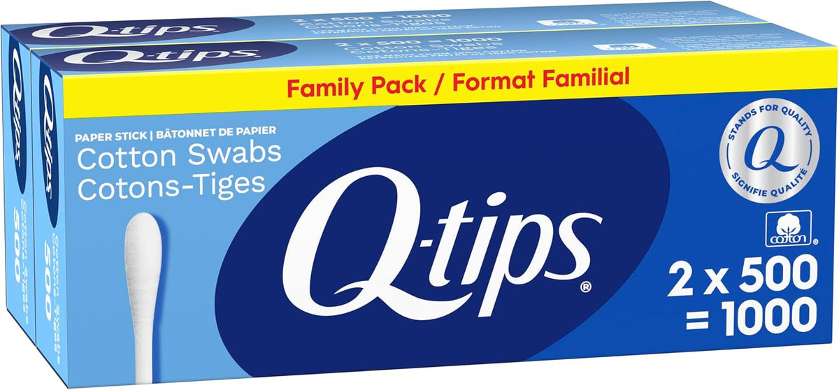 Q-tips Cotton Swabs, 500 Count, Pack of 2 — product view