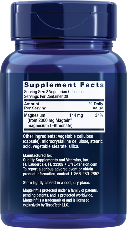 Life Extension Neuro-Mag Magnesium L-Threonate, 90 Vegetarian Capsules - view 2