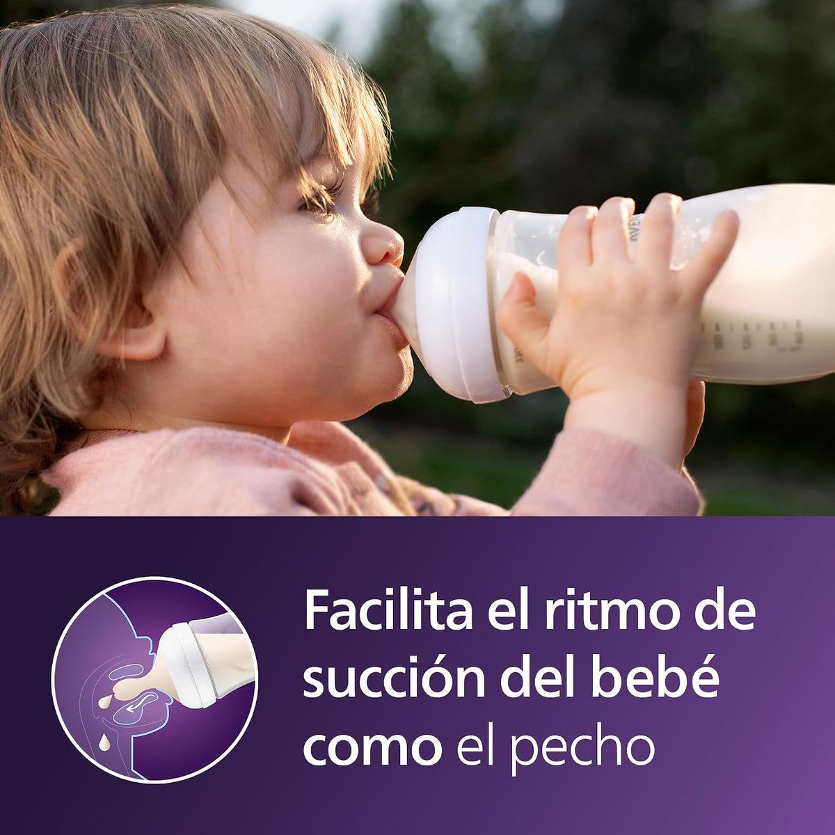 Philips Avent Natural Baby Bottles, Medium Flow, 9 oz (260 ml), 4 Pack - view 2