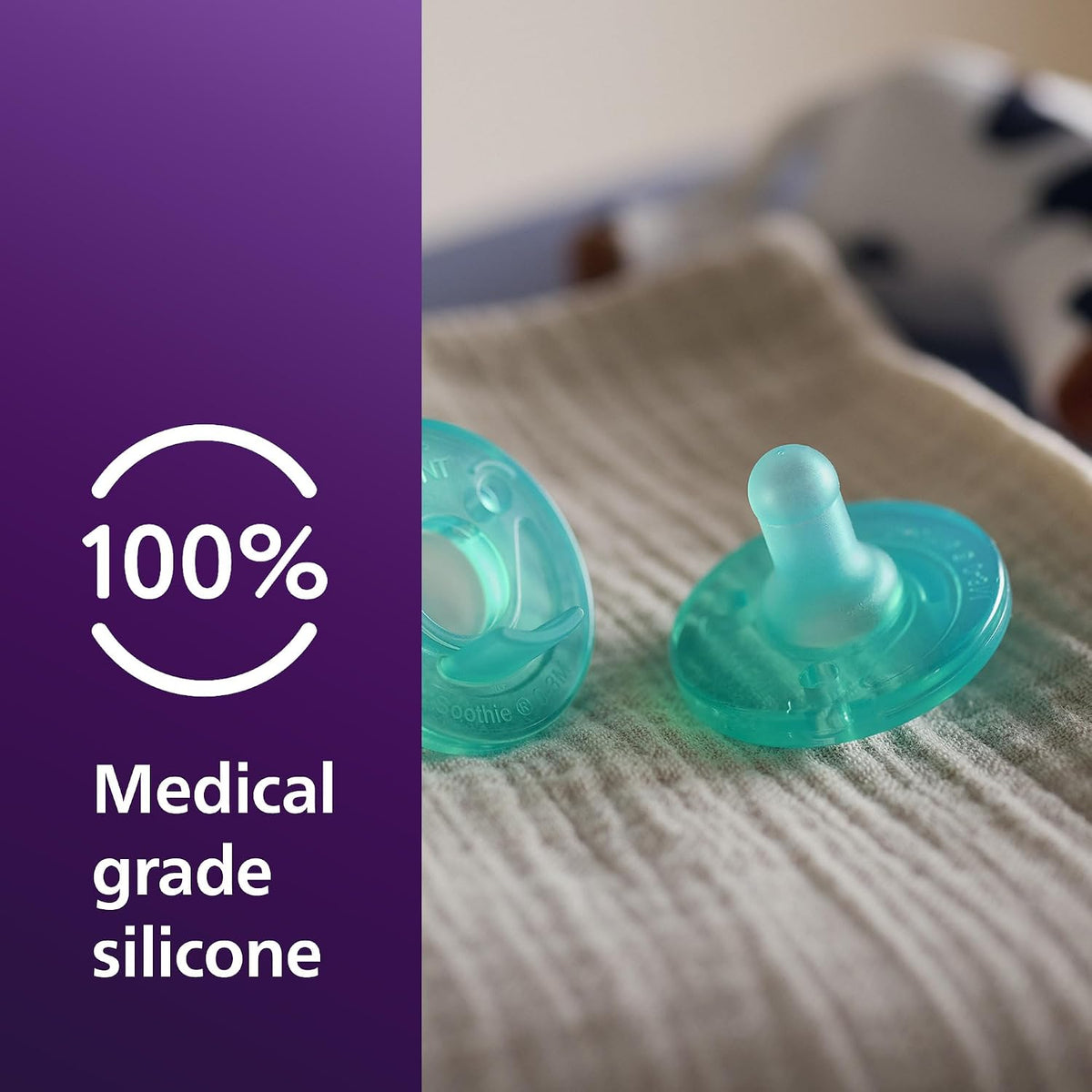 Philips Avent Soothie Dummies, 0-3 Months, Green, Pack of 4 - view 4