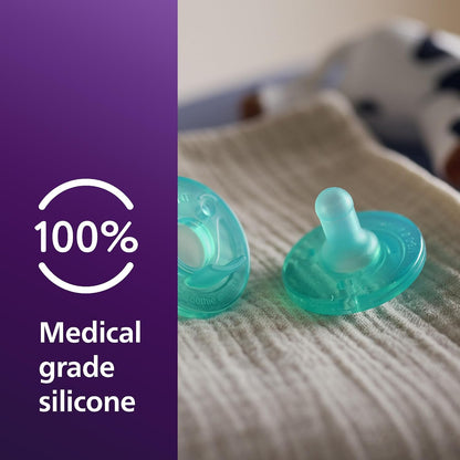 Philips Avent Soothie Dummies, 0-3 Months, Green, Pack of 4 - view 4