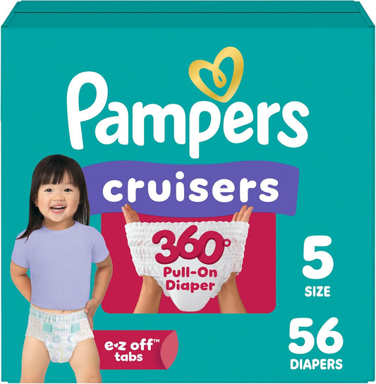 Pampers Cruisers 360 Pull-On Nappies, Size 5, 56 Count