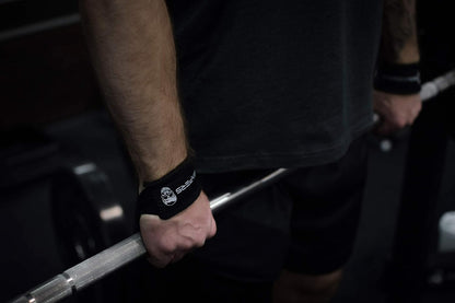 Gymreapers Padded Lifting Wrist Straps, Neoprene and 18 Inch Cotton, Black - view 5