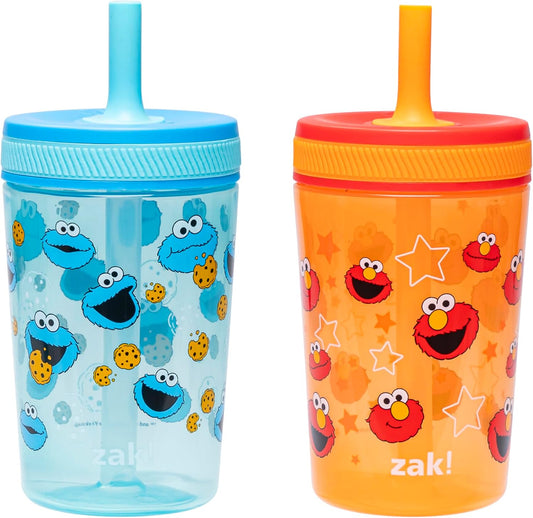 Zak Designs Sesame Street Kelso Toddler Tumblers, 15 oz (450 ml), Pack of 2