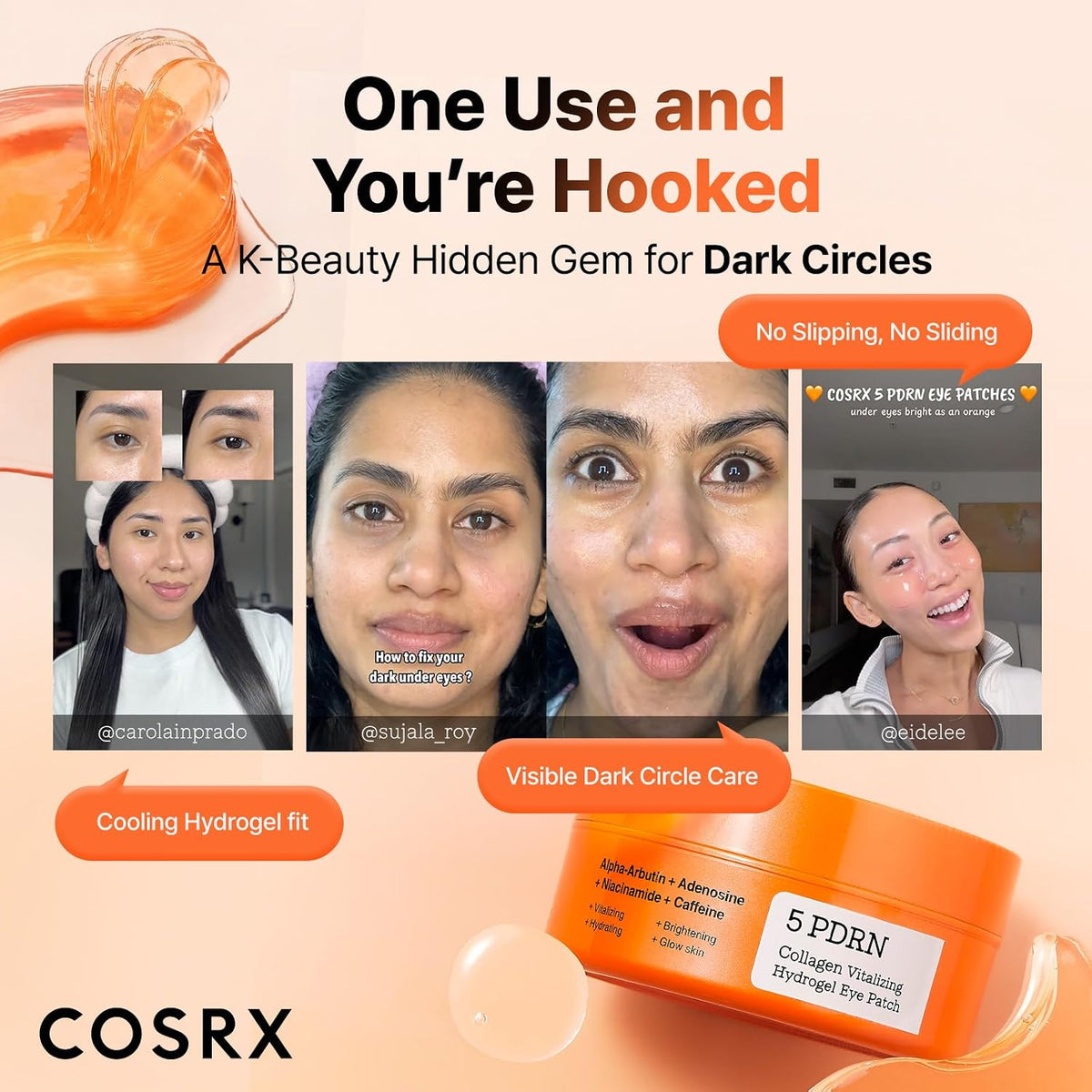 COSRX 5 PDRN Collagen Vitalizing Hydrogel Eye Patches, 60 Patches — alternate product view