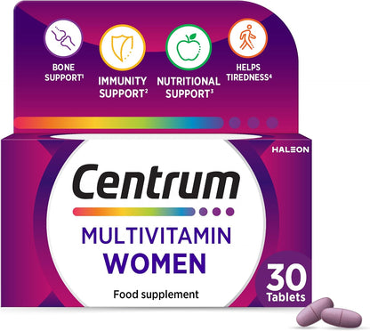 Centrum Women Multivitamin Tablets, Vitamins and Minerals, 30 Count
