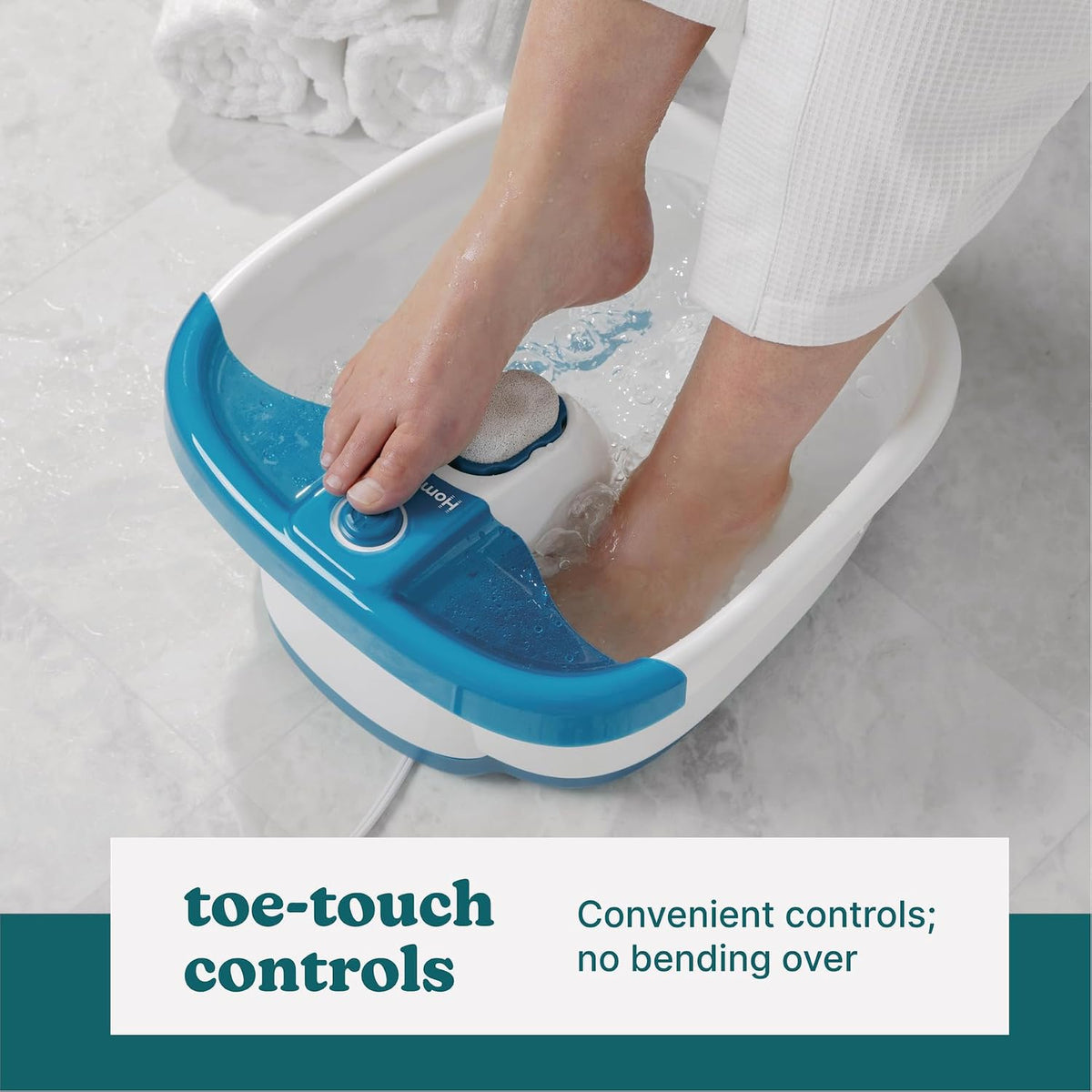 Homedics Bubble Mate Foot Spa with Toe-Touch Control - view 6