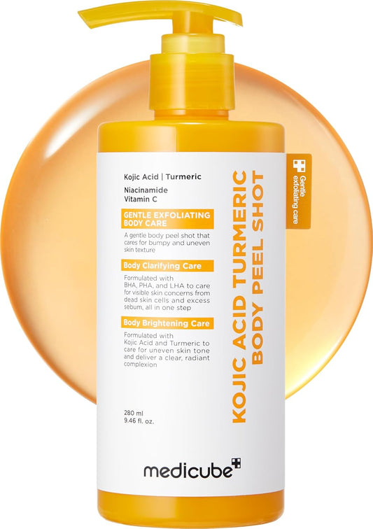 medicube Kojic Acid Turmeric Body Peel Shot, Brightening Exfoliator