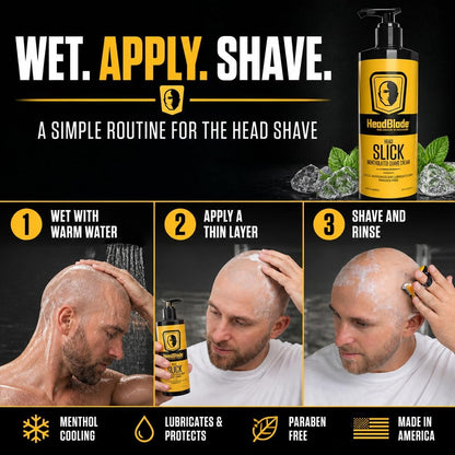 HeadBlade HeadSlick Mentholated Shave Cream, 8 fl oz - view 3
