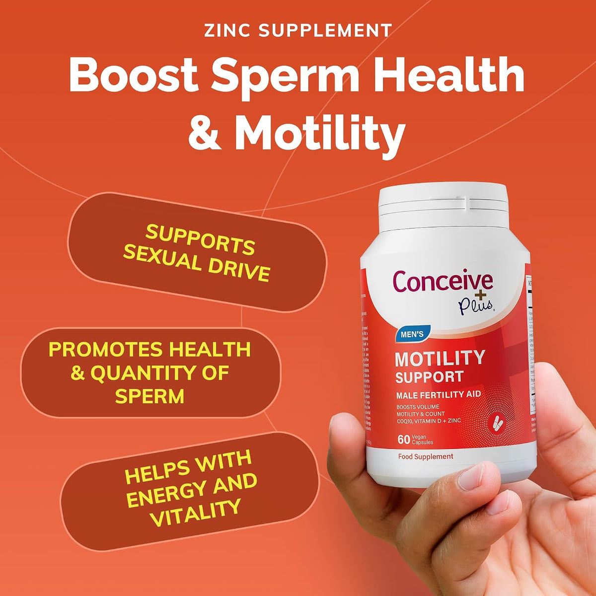 Conceive Plus Men's Motility Support Supplement 60 Capsules - view 3