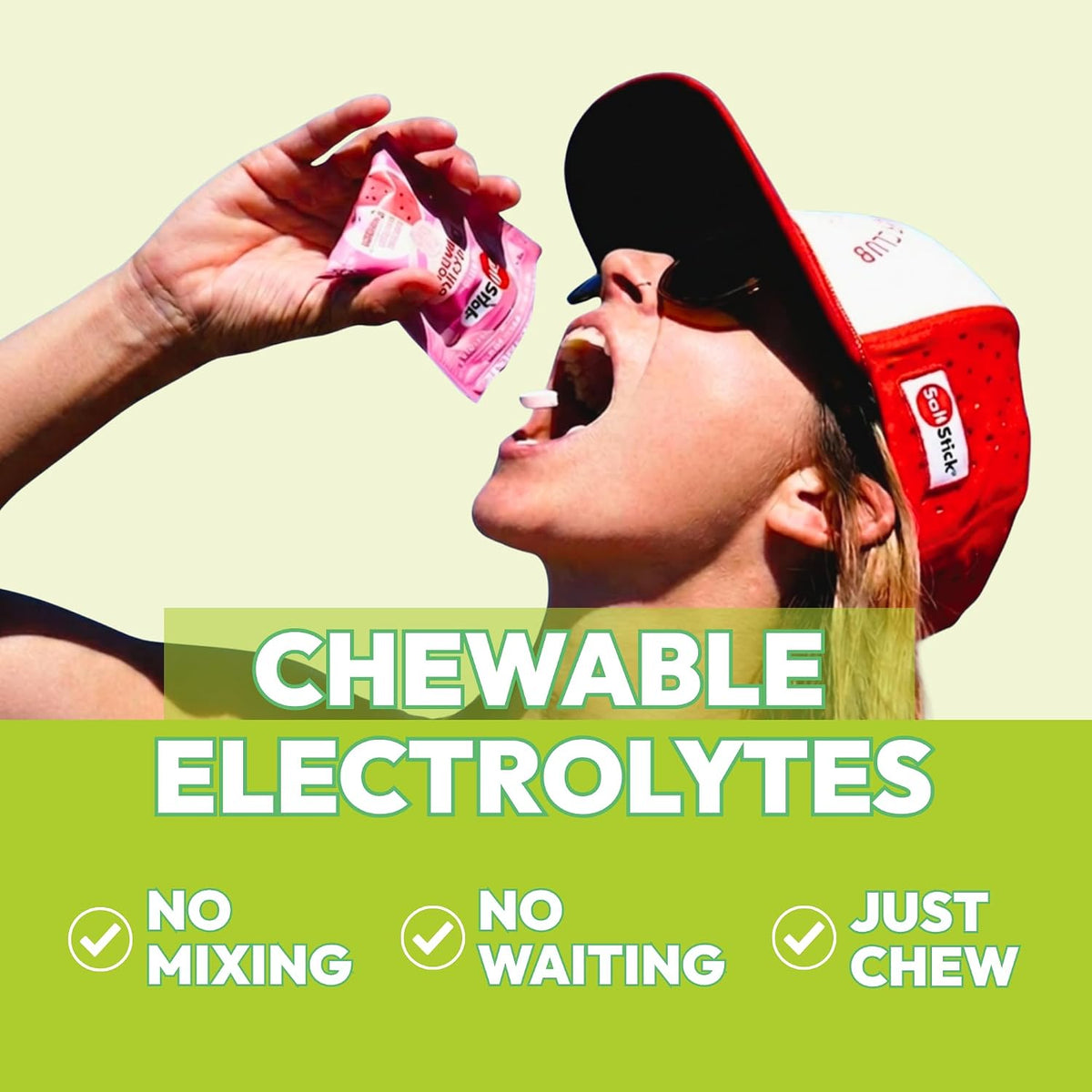 SaltStick FastChews Electrolyte Chewable Tablets Green Apple 60 Count - view 4