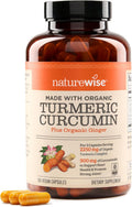 NatureWise Turmeric Curcumin 2250 mg with BioPerine, 180 Capsules