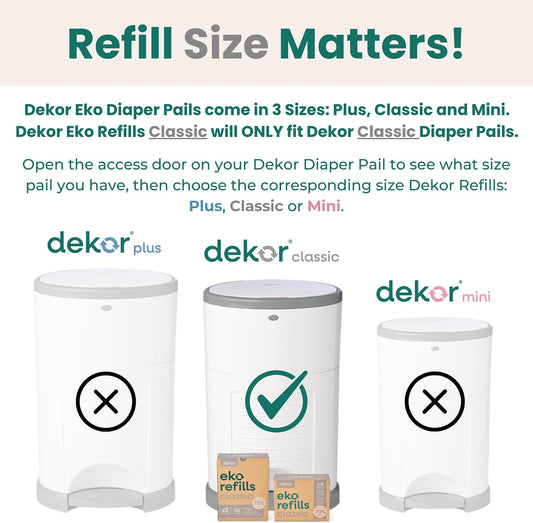 Diaper Dekor Classic Pail Refills, 4 Count, Unscented - view 2