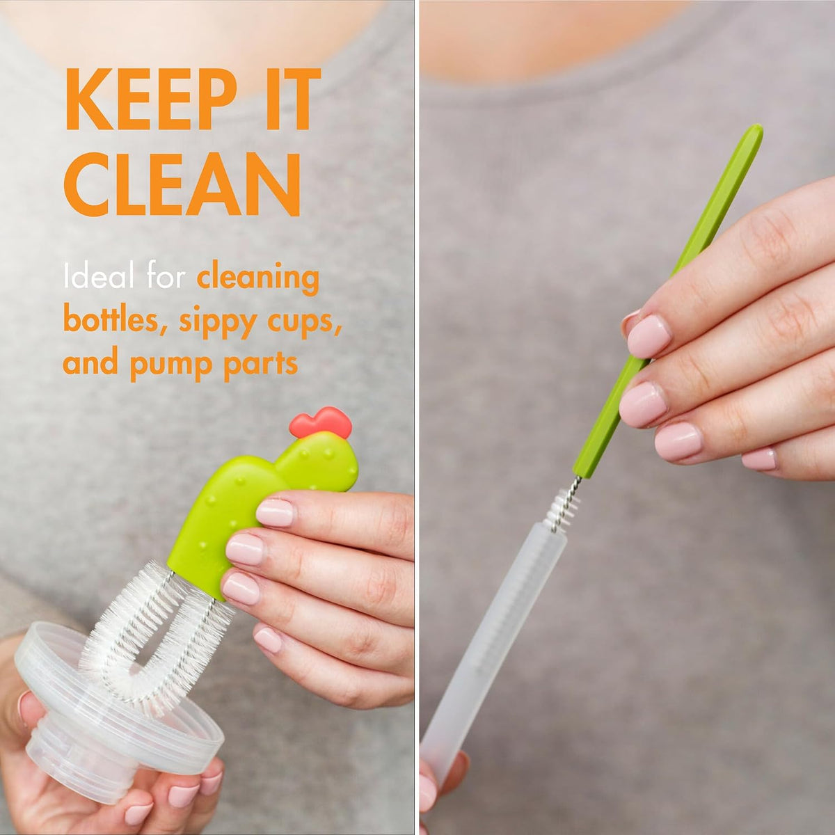 Boon Cacti Bottle Cleaning Brush Set, 4 Count - view 5