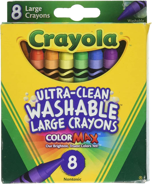 Crayola Washable Large Crayons, 8 Colours
