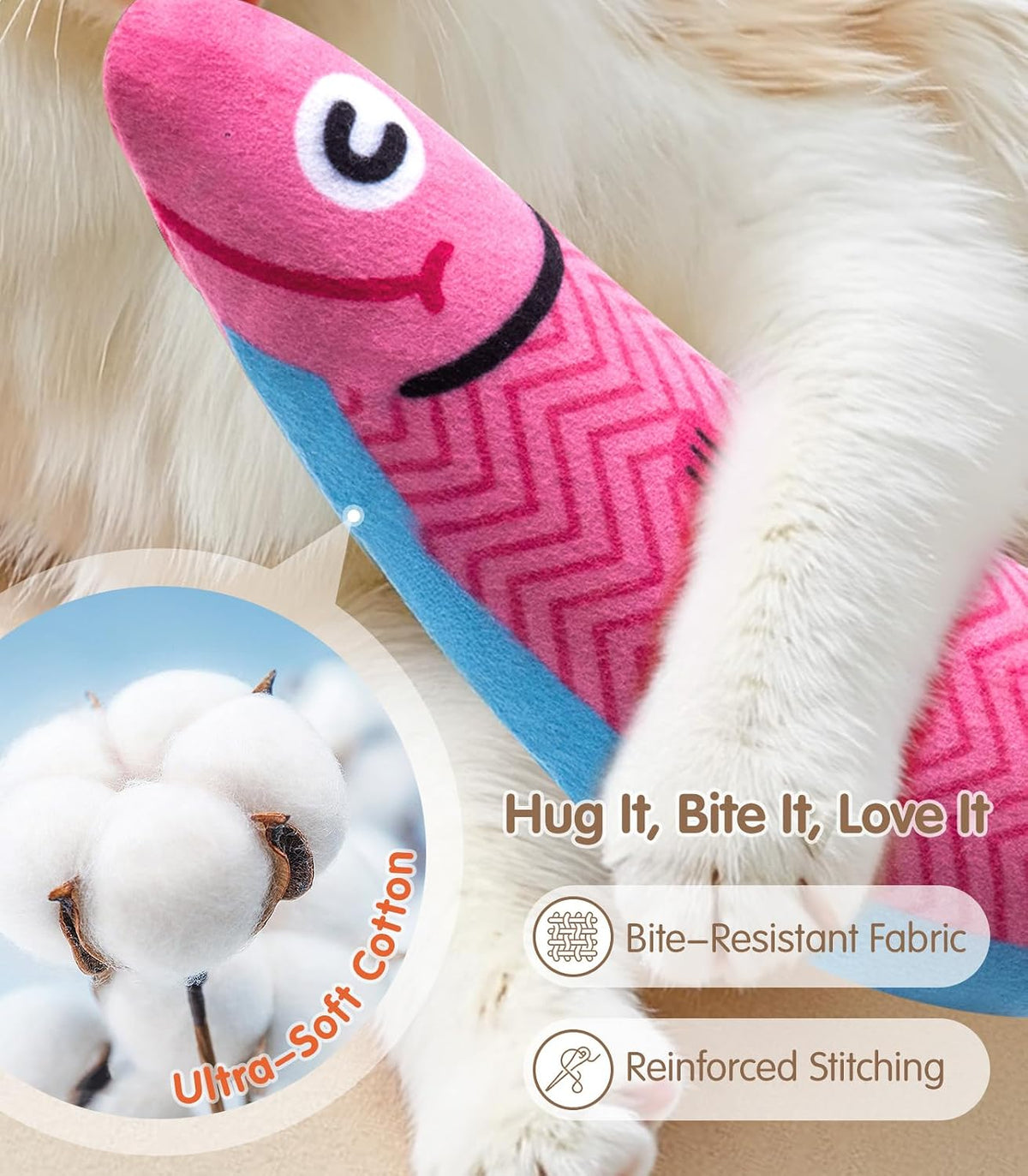 PetBusy Catnip and Silvervine Fish Kicker Cat Toy - view 6