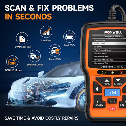FOXWELL NT301 OBD2 Scanner Code Reader - view 3