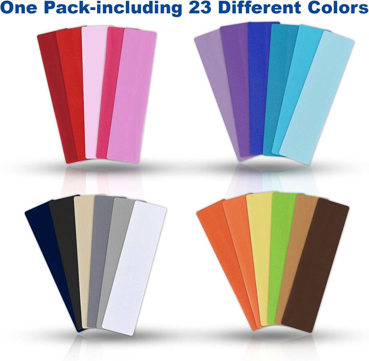 23 Pack Stretchy Cotton Headbands for Women, Assorted Colours - view 2