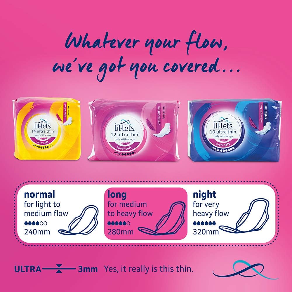 Lil-Lets Super Soft Ultra Thin Long Pads with Wings, 96 Count - view 5